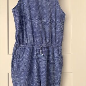 Athleta Girl Blue Patterned Romper